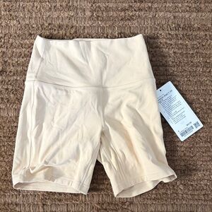 Lululemon Cream Biker Shorts 6”